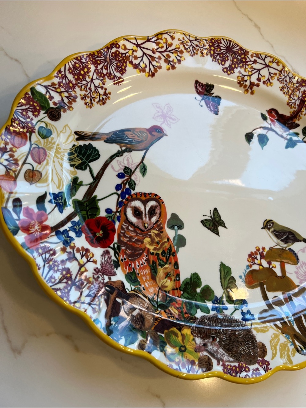 Nathalie Lete’ Woodland Botanical & Bird Serving Platter - Picture 3 of 6